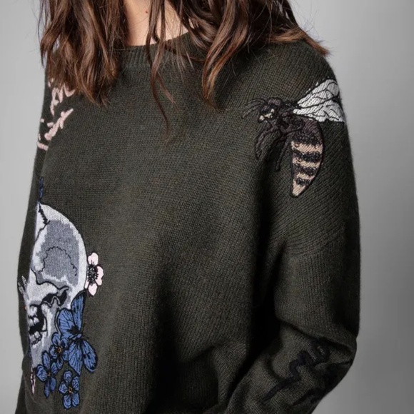 Zadig & Voltaire Embroidered Cashmere Sweater - Markus Tatoo - Picture 6 of 11